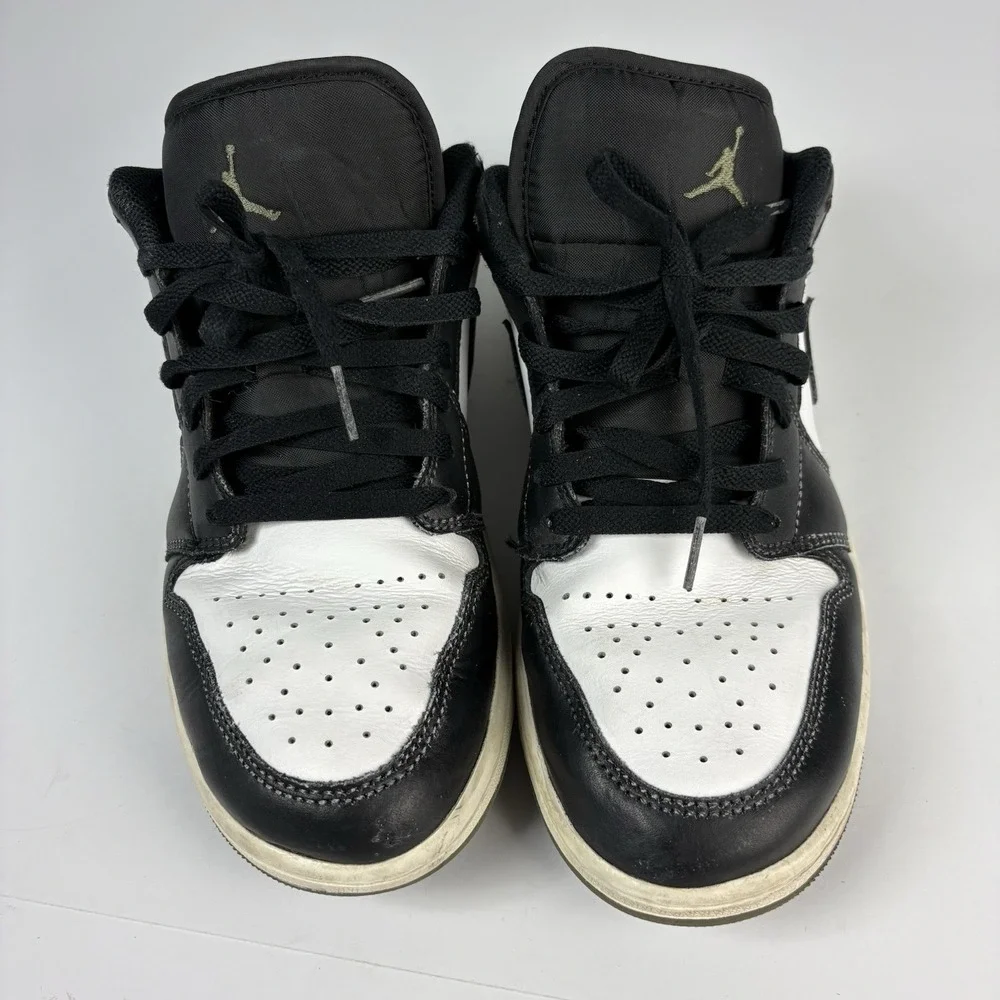 Size 10 - Air Jordan 1 Low Black Toe Medium Olive